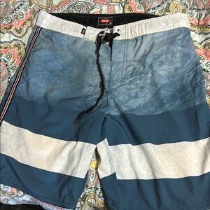 Vans Blue and White Board Shorts Swim